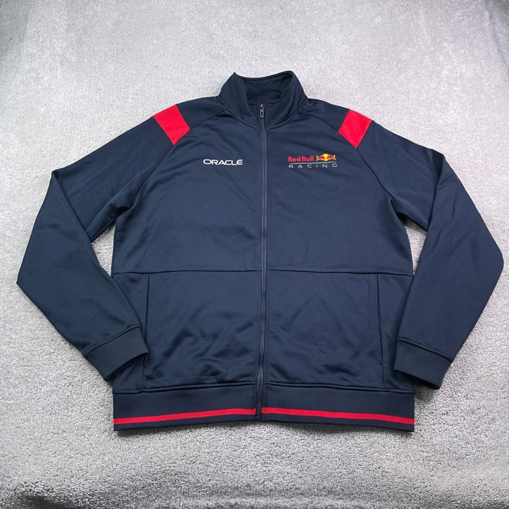 Red Bull Racing Jacket Mens XL Blue Full Zip Oracle F1 Motorsports Track Jacket